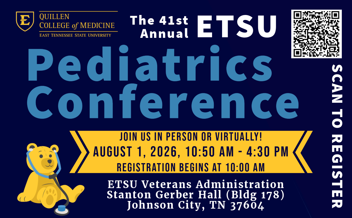 41st Annual ETSU Pediatrics Conference Banner